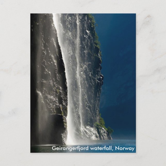 Carte Postale Cascade de Geirangerfjord, Norvège (Devant)