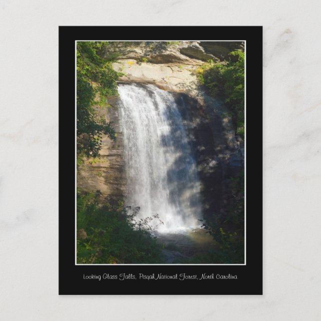 Carte Postale Cascade de Glass Falls Caroline du Nord (Devant)
