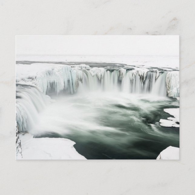 Carte Postale Cascade de Godafoss, hiver, Islande (Devant)