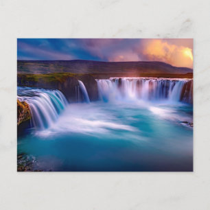 Carte Postale Cascade de Godafoss, Islande Beau paysage