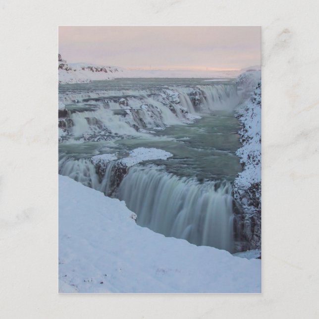 Carte Postale Cascade de Gullfoss en Islande (Devant)
