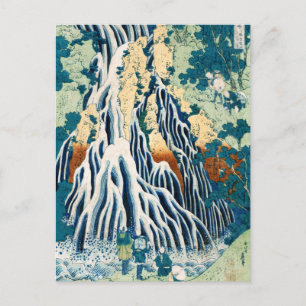 Carte Postale Cascade de Kirifuri au mont Kurokami par Hokusai