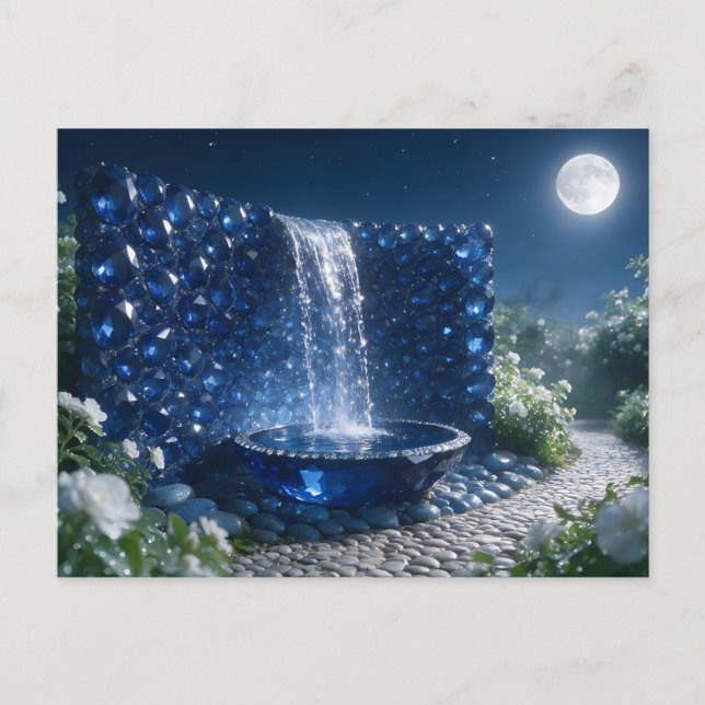 Carte Postale Cascade de saphir de septembre (Devant)