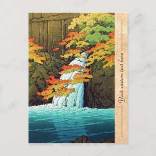 Carte Postale Cascade de Senju, Akame Hasui Kawase shin hanga ar