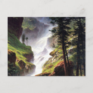 Carte Postale Cascade des Rocheuses - Albert Bierstadt