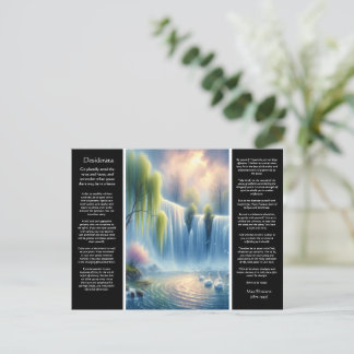 Carte Postale Cascade Desiderata et Douce Paix