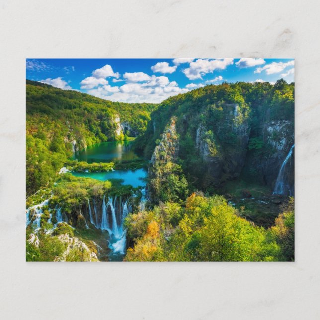 Carte Postale Cascade élégante de scènes, Croatie (Devant)