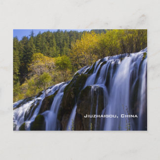 Carte Postale Cascade géante en Chine Jiuzhaigou
