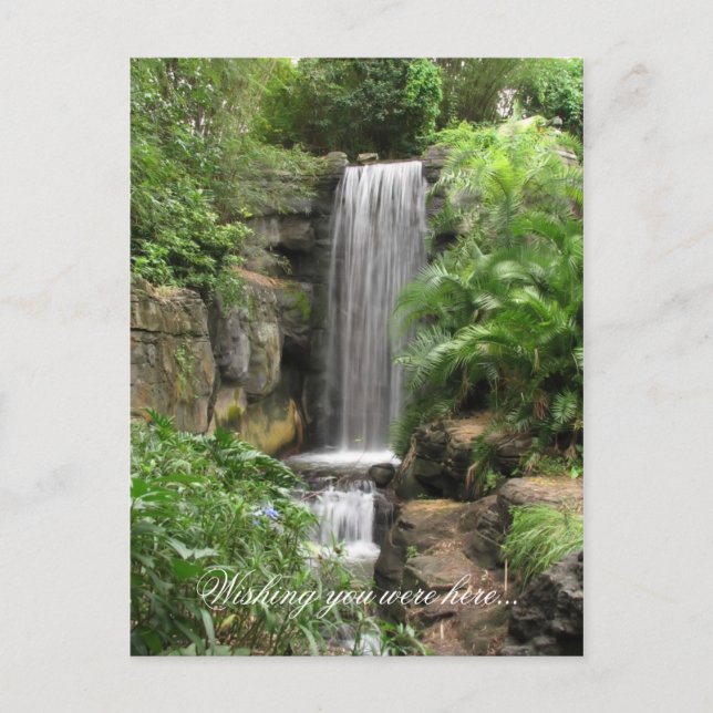Carte Postale Cascade, Je vous souhaite d'être ici... (Devant)