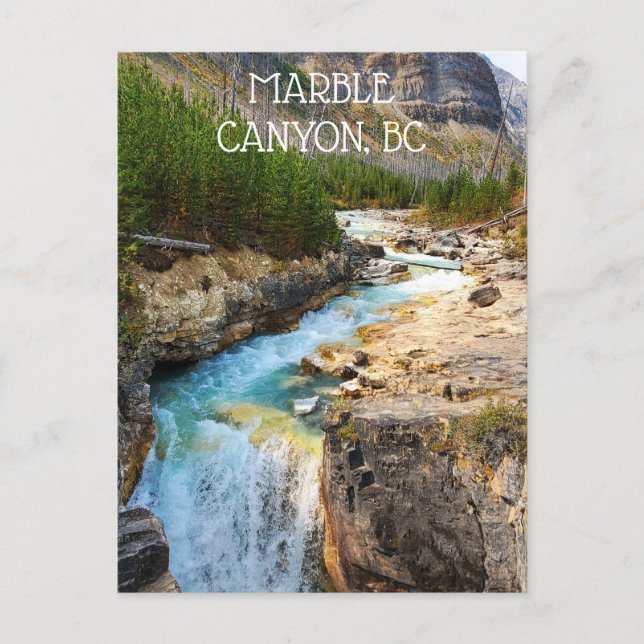 Carte Postale Cascade Pittoresque de Marble Canyon à Kootenay Pa (Devant)