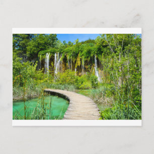 Carte Postale Cascades dans le parc national de Plitvice en Croa