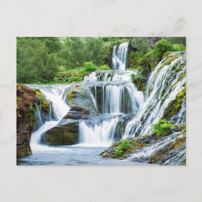 Carte Postale Cascades de Gjain, Islande (Devant)