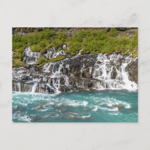 Carte Postale Cascades de Hraunfossar - Islande occidentale