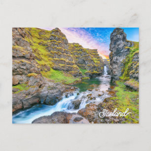 Carte Postale Cascades de Kolufossar, Islande