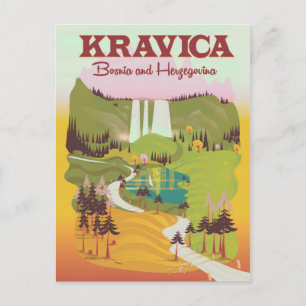 Carte Postale Cascades de Kravica Bosnie-Herzégovine