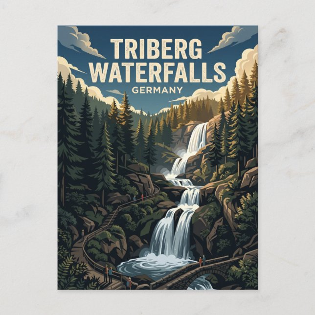 Carte Postale Cascades de Triberg Allemagne (Devant)