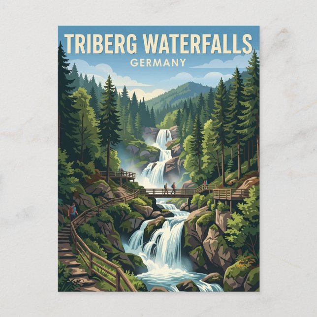 Carte Postale Cascades de Triberg Allemagne (Devant)