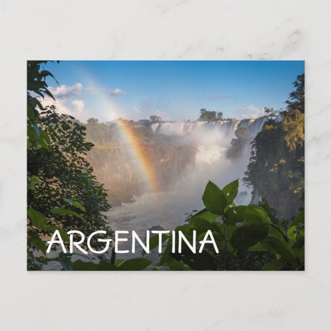 Carte Postale Cascades D'Iguazú Avec Arc En Ciel, Argentine (Devant)