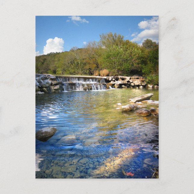 Carte Postale Cascades du ruisseau Barton à Austin Texas 2 (Devant)