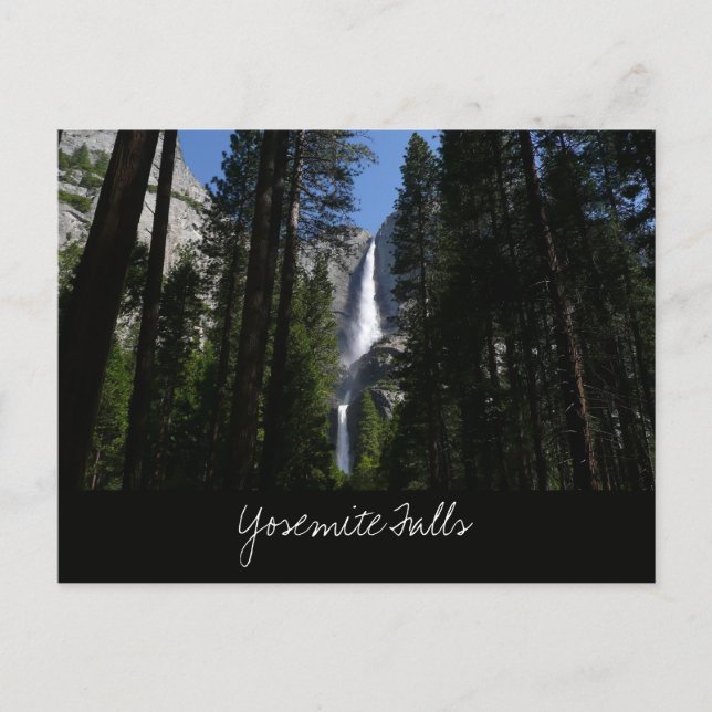 Carte Postale Cascades et bois de Yosemite (Devant)