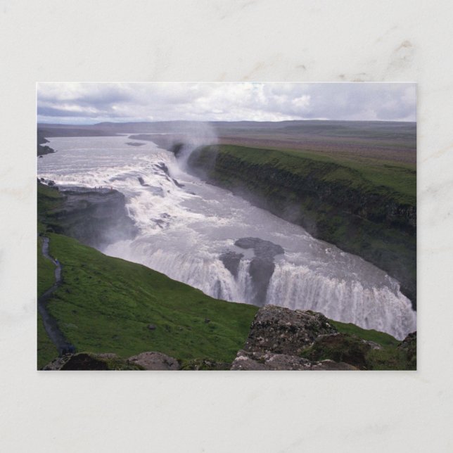 Carte Postale Cascades, Gulfoss, Islande (Devant)