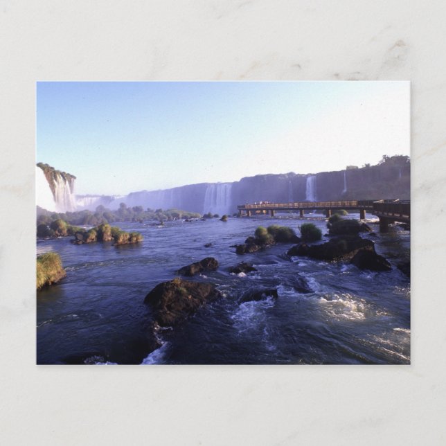 Carte Postale Cascades, le Brésil et l'Argentine d'Iguacu (Devant)