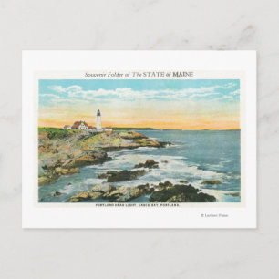 Carte Postale Casco Bay Vue du phare de Portland Head