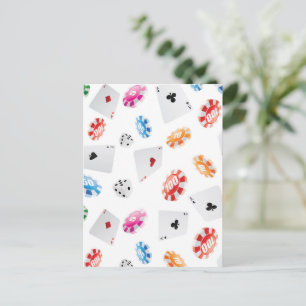 Carte Postale Casino, Accessoires Jeux motif