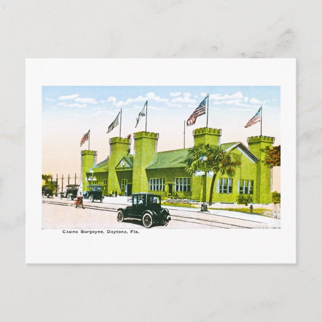 Carte Postale Casino Burgoyne, Daytona, Floride (Devant)