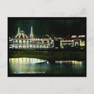 Carte Postale Casino, Père Noël Cruz, Californie 1908 Vintage