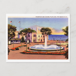 Carte Postale Casino, Playland, Rye, New York Vintage