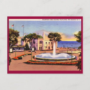 Carte Postale Casino, Playland, Rye, New York Vintage