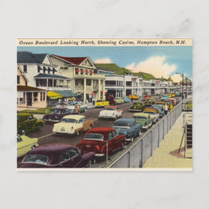 Carte Postale Casino vintage à Hampton Beach, New Hampshire