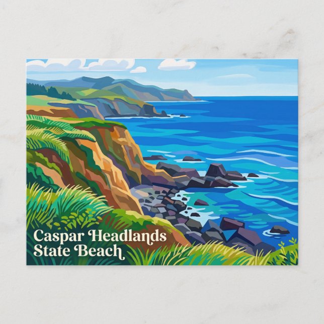 Carte Postale Caspar Headlands State Beach Californie (Devant)