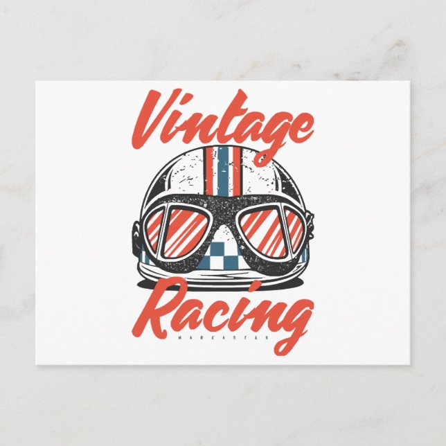Carte Postale Casque de course (Devant)