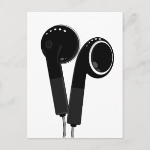 Carte postale Casque noir