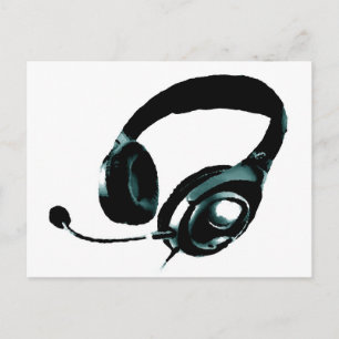 Carte Postale Casque Pop Art