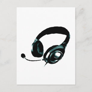 Carte Postale Casque Pop Art