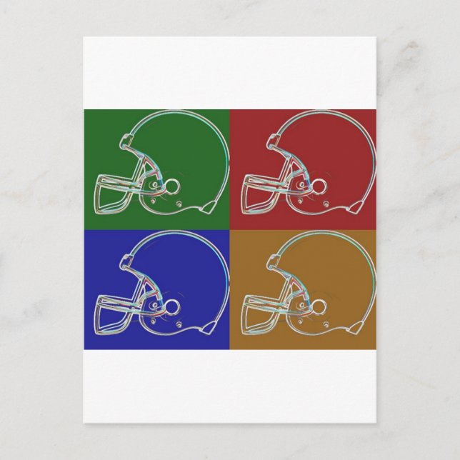 Carte Postale Casque PopArt (Devant)