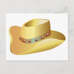Carte Postale Casquette blanc Cowboy