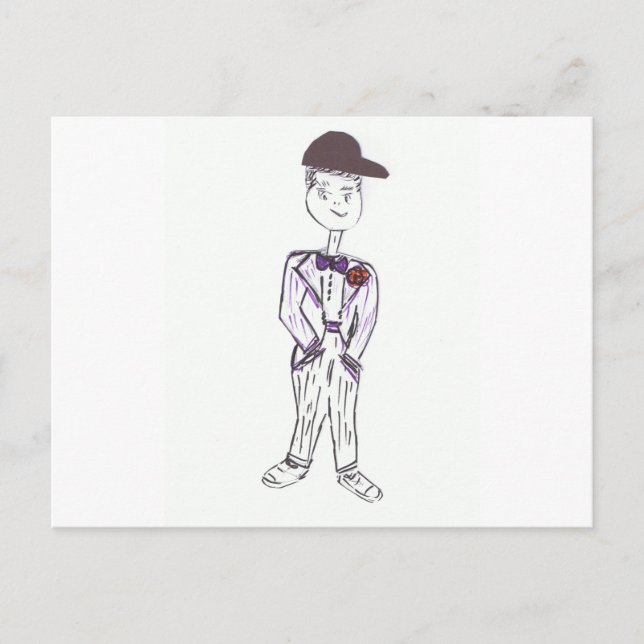 Carte Postale Casquette de baseball noir (Devant)