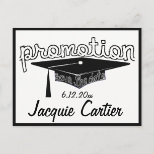 Carte Postale Casquette de la typographie de la promotion Enregi