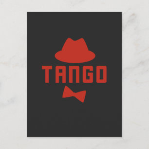 Carte Postale Casquette de Red Argentine Tango Fedora et Bowtie