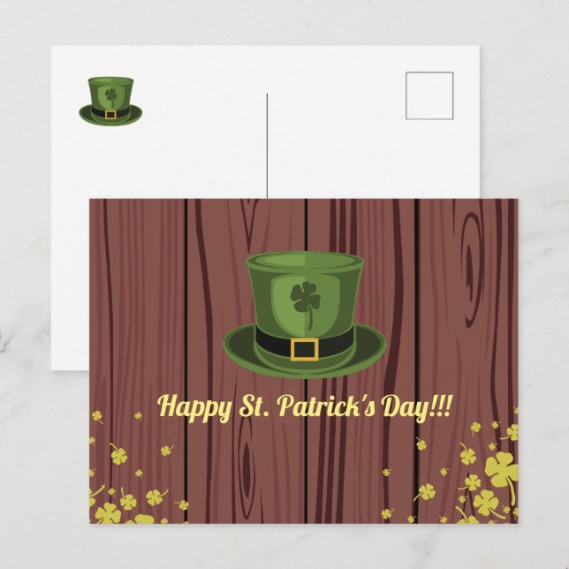Carte Postale Casquette de Saint Patrick (Devant / Derrière)