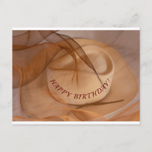 Carte Postale Casquette de style occidental Cowboy avec bord de