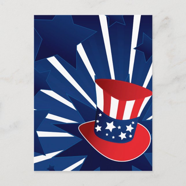 Carte Postale Casquette d'Oncle Sam (Devant)