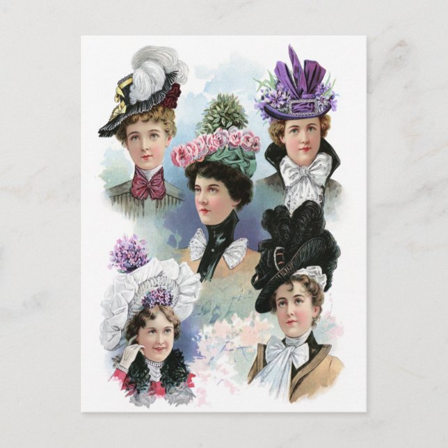 Carte postale Casquette victorienne pour femme vin (Devant)