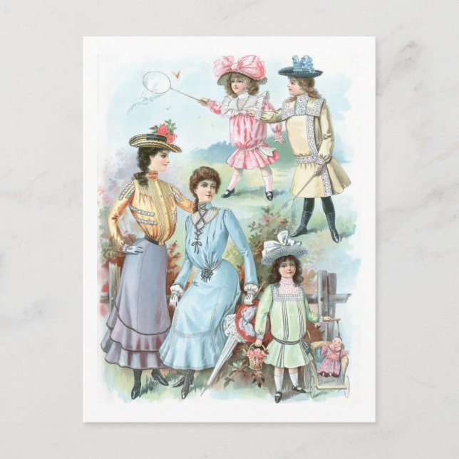 Carte Postale casquettes de mode des années 1900 (Devant)