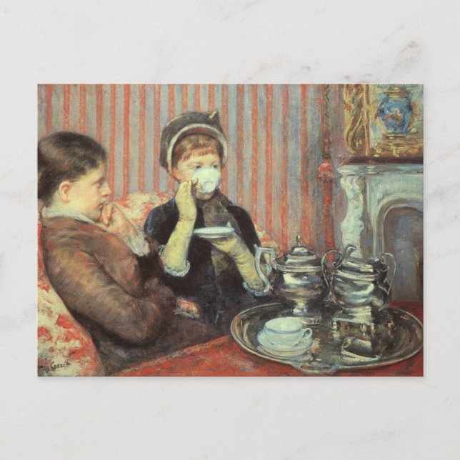 Carte Postale Cassatt : Cinq Heures De Thé, (Devant)