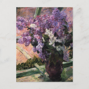 Carte Postale Cassatt : Lilacs dans une fenêtre